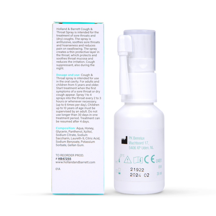 Holland & Barrett Cough Throat Spray 20ml image 2