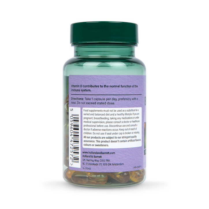 Holland & Barrett Black Seed Oil +Vit D 60 Capsules image 2