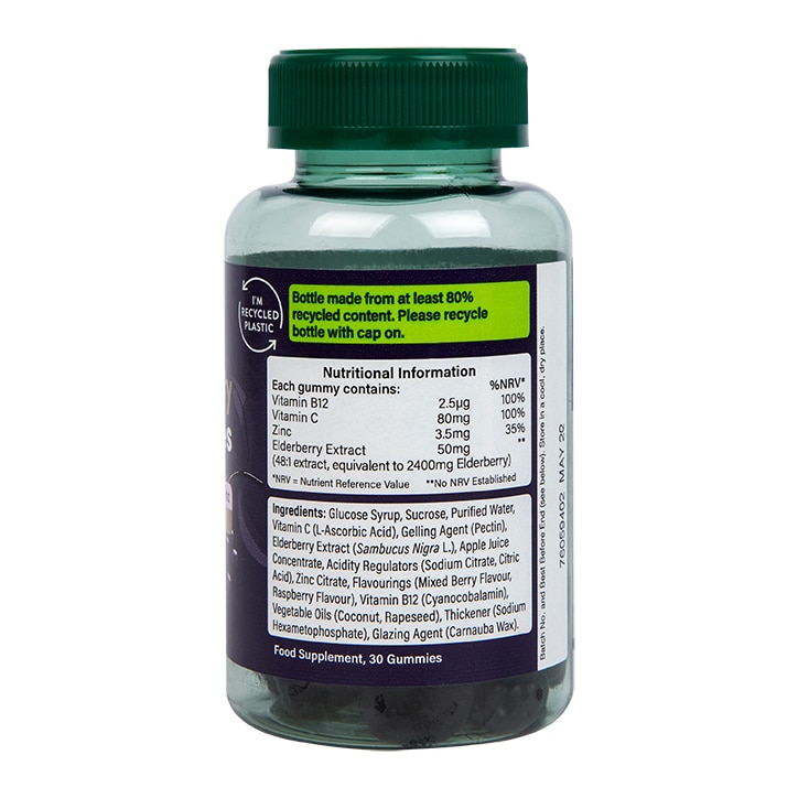 Holland & Barrett Elderberry Immunity Gummies with Vitamin C and Zinc 30 Gummies-3