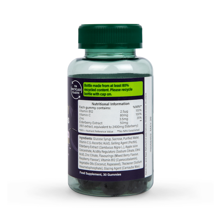 Holland & Barrett Elderberry Immunity Gummies with Vitamin C and Zinc 30 Gummies image 3