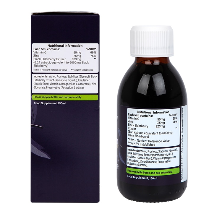 Holland & Barrett Elderberry Immunity Liquid with Vitamin C & Zinc-2