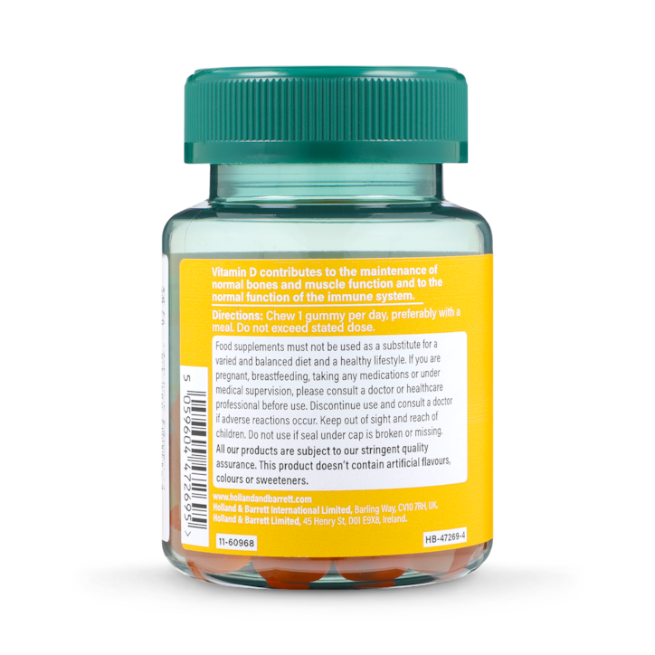 Holland & Barrett Vegan Vitamin D  1000 I.U 25ug 30 Gummies image 2