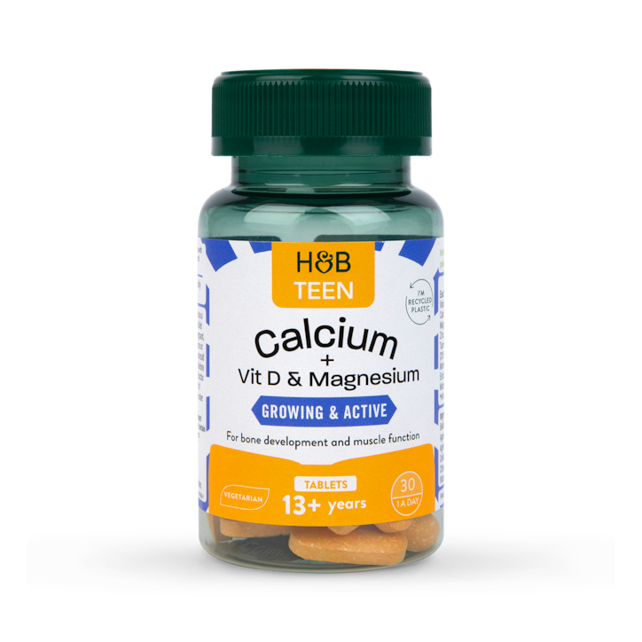 Holland & Barrett Teens Growing & Active Calcium, Vitamin D & Magnesium 30 Tablets image 1