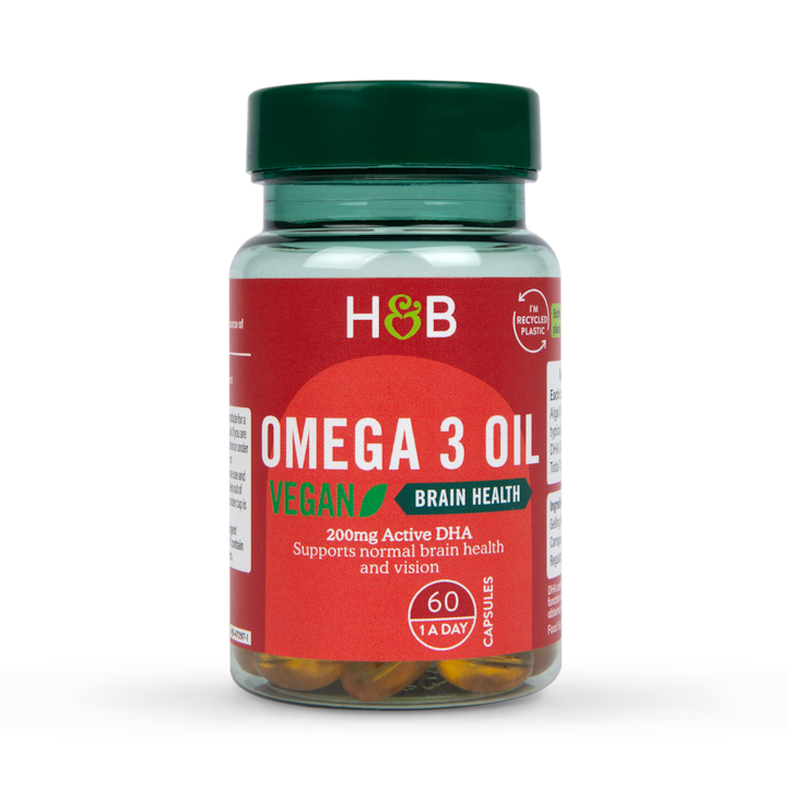 Holland & Barrett Vegan Omega 3 Oil 500mg 60 Capsules image 1