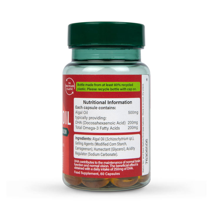 Holland & Barrett Vegan Omega 3 Oil 500mg 60 Capsules image 3