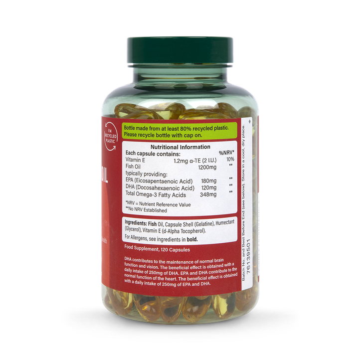 Holland & Barrett Omega 3 Fish Oil 1200mg 120 Capsules image 3