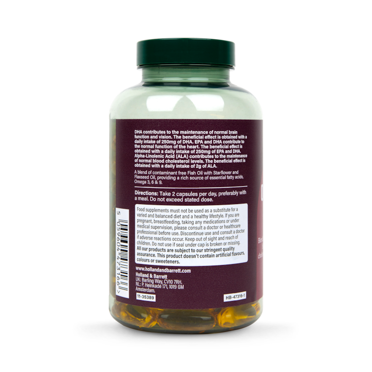 Holland & Barrett Triple Omega 3-6-9 120 Capsules image 2