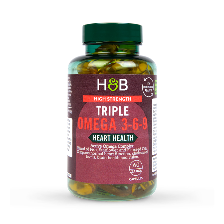 Holland & Barrett High Strength Triple Omega 3-6-9 60 Capsules image 1