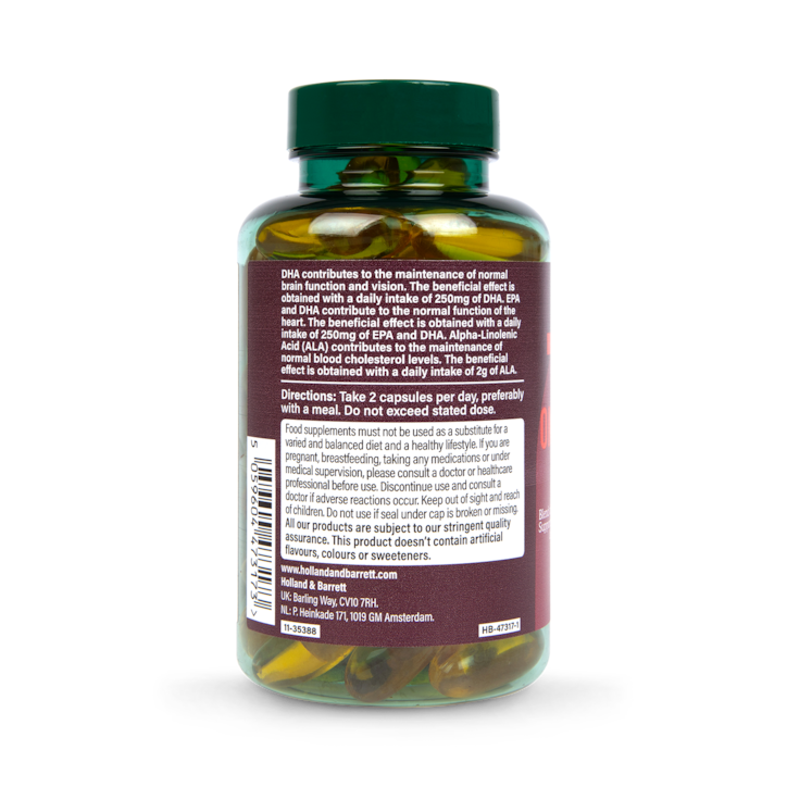 Holland & Barrett High Strength Triple Omega 3-6-9 60 Capsules image 2