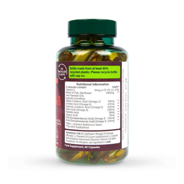 Holland & Barrett High Strength Triple Omega 3-6-9 60 Capsules image 3