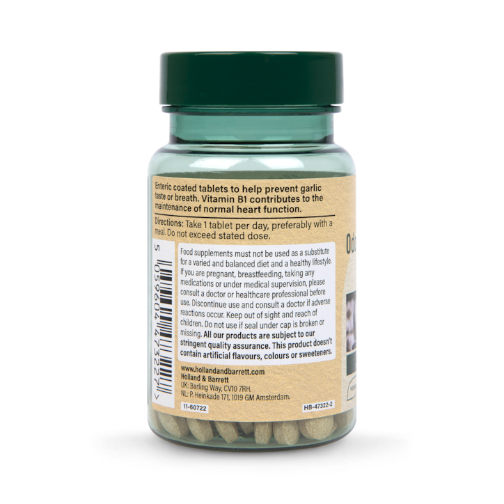 Holland & Barrett Enteric Coated Odourless Garlic 1000mg 120 Tablets image 2