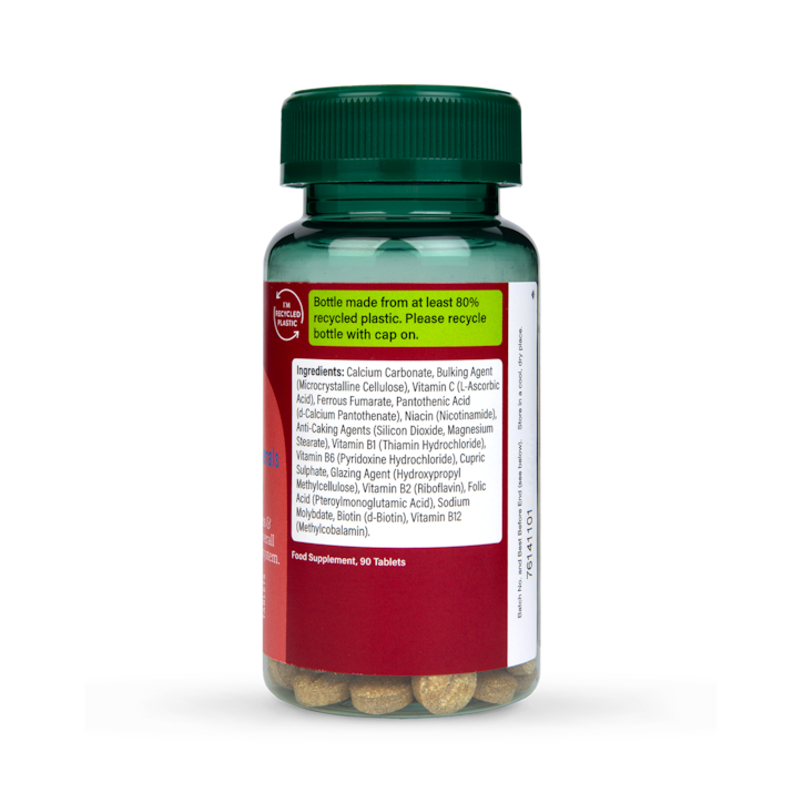 Holland & Barrett Iron + B Vits, Vit C & Minerals 15mg 90 Tablets image 3