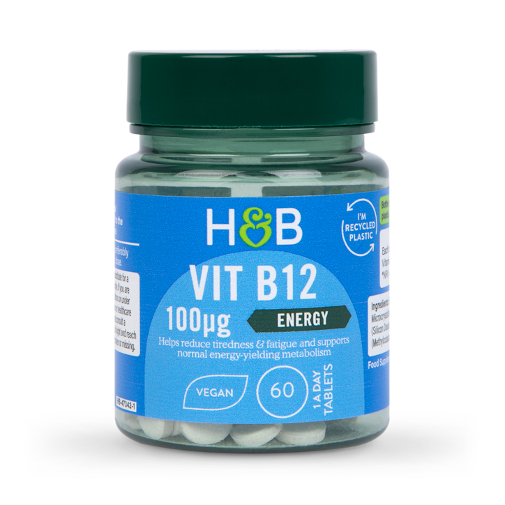 Holland & Barrett Vitamin B12 100ug 60 Tablets image 1