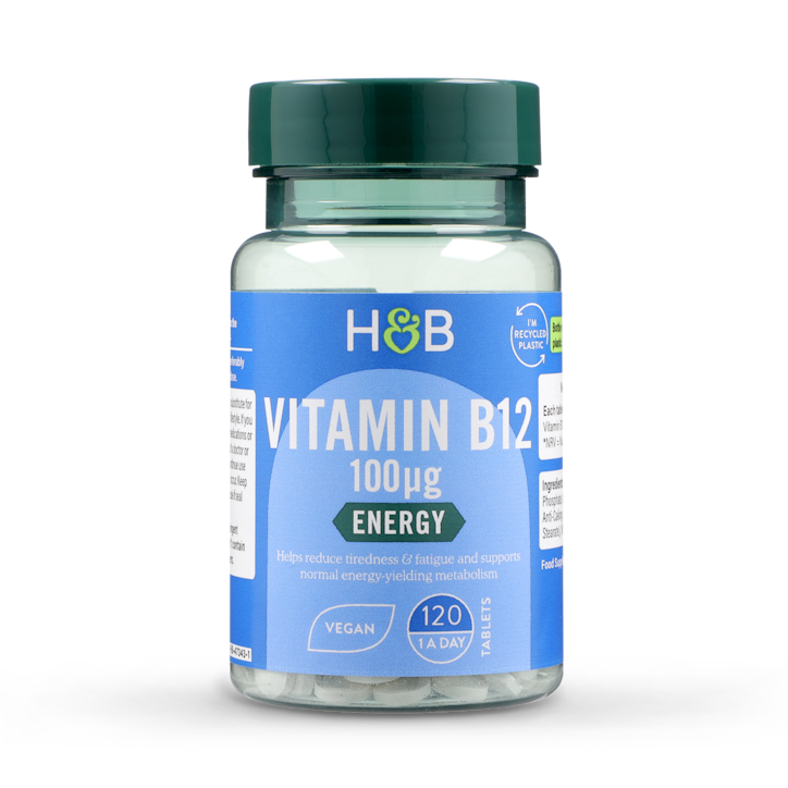 Holland & Barrett Vitamin B12 100ug 120 Tablets image 1