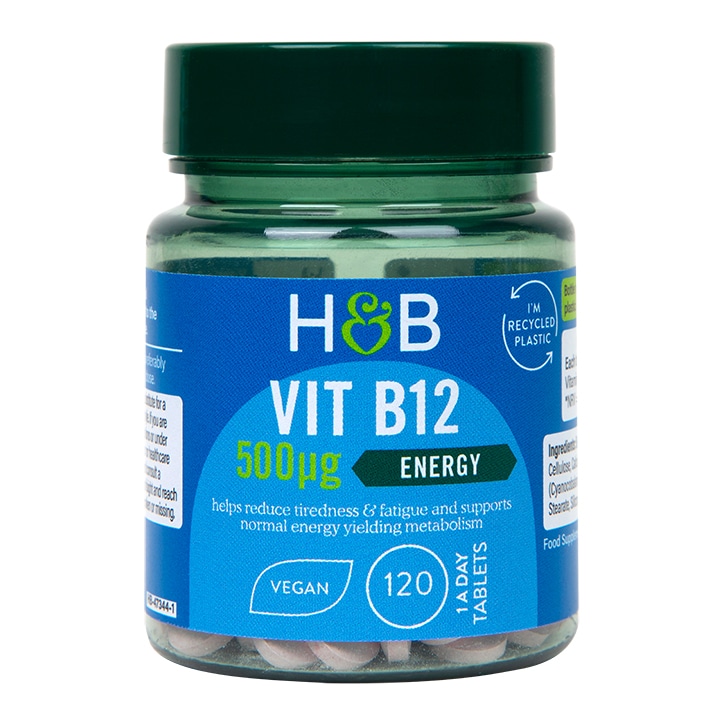 Holland & Barrett Vitamin B12 + Cyanacobalamin 500ug 120 Tablets image 1