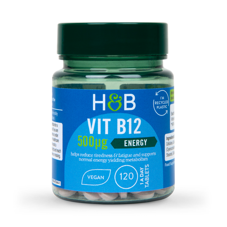Holland & Barrett Vitamin B12 + Cyanacobalamin 500ug 120 Tablets image 1