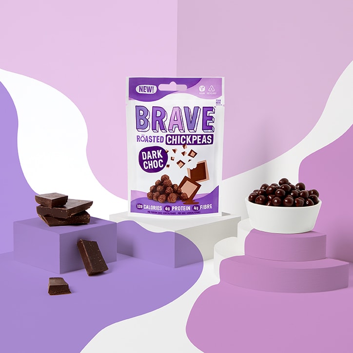 BRAVE Roasted Chickpeas Dark Chocolate 100g image 3