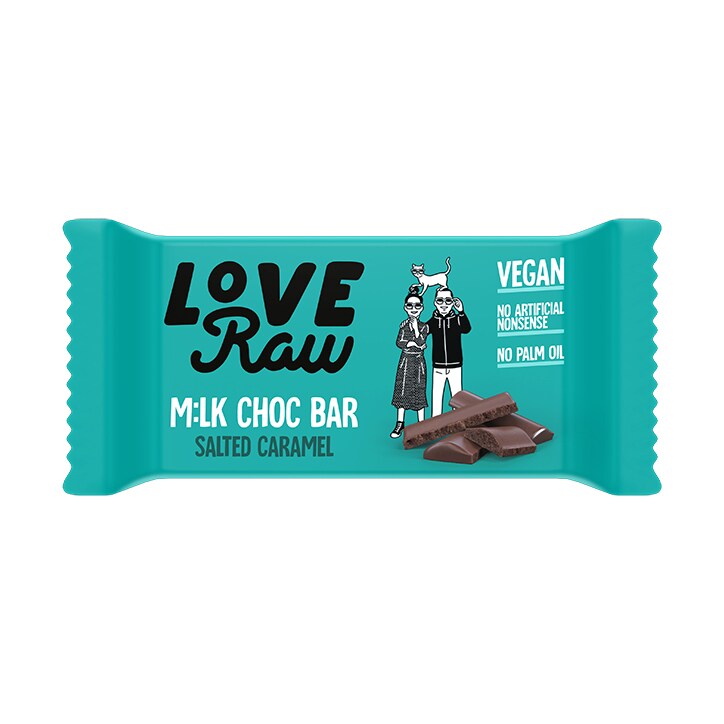 Love Raw Vegan M:lk Choc Bar Salted Caramel 30g image 1