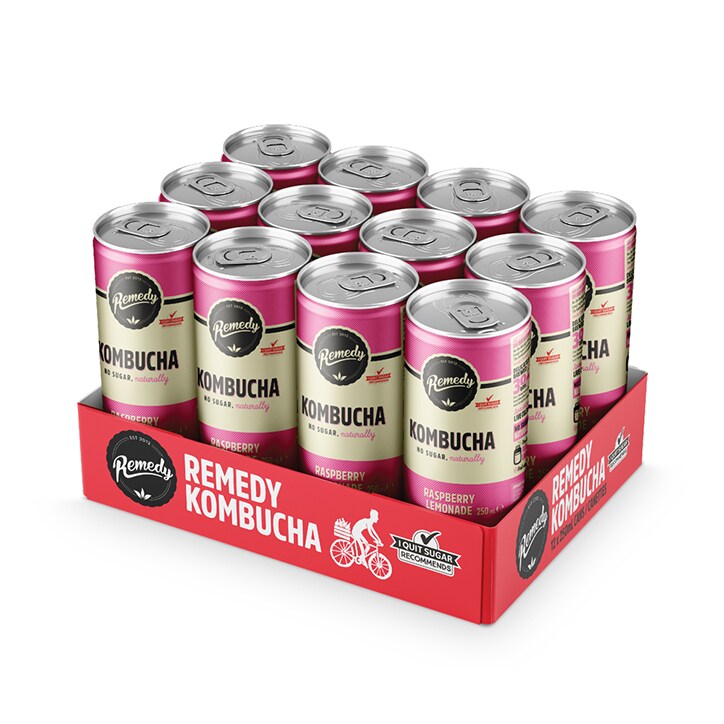 Remedy Raspberry Lemonade Kombucha 12 x 250ml