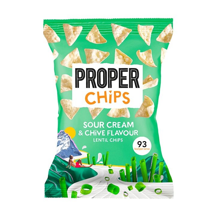Properchips Sour Cream & Chive Lentil Chips 85g