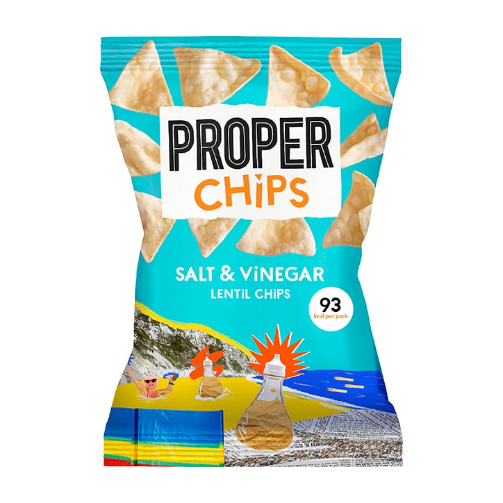 Properchips Salt & Vinegar Lentil Chips Sharing Bags 85g image 1