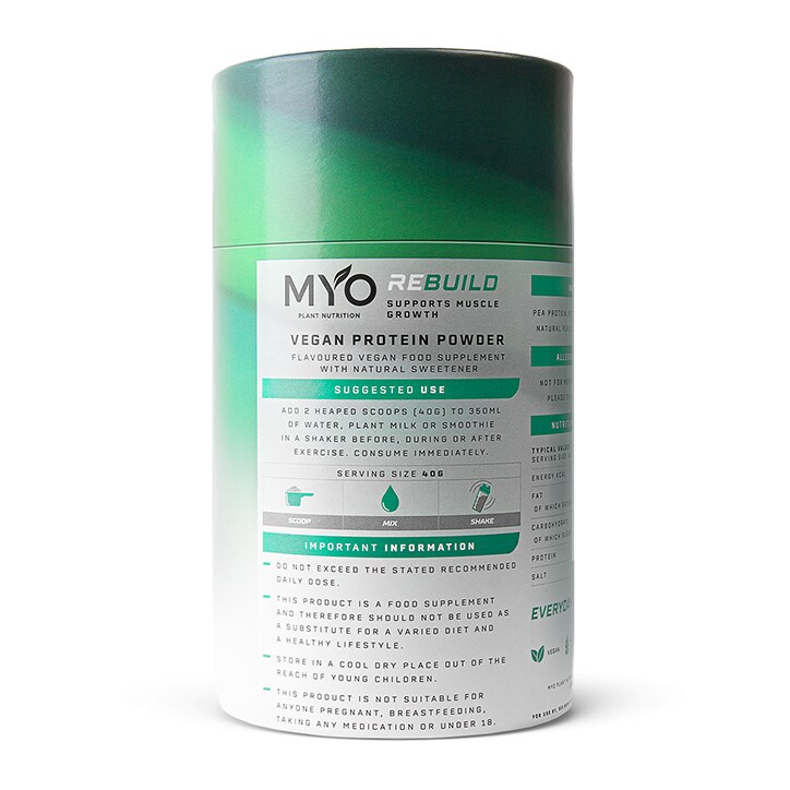 MYO Plant Nutrition Vegan Protein Supplement Caramel 500g image 2
