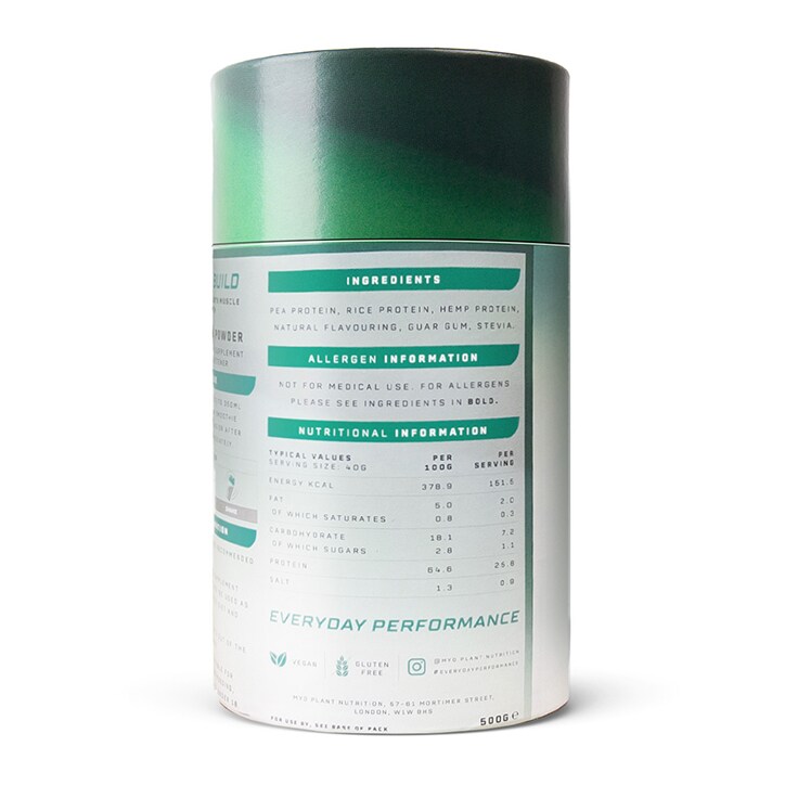 MYO Plant Nutrition Vegan Protein Supplement Caramel 500g image 3