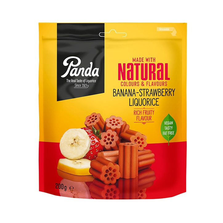 Panda Liqourice Banana & Strawberry 200g image 1