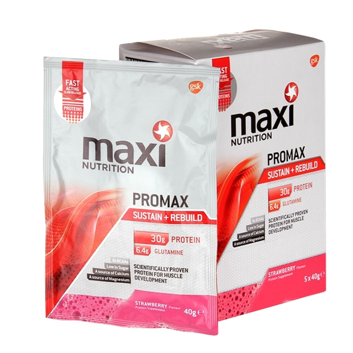 MaxiNutrition Promax Powder Strawberry 5 x 40g Sachets image 1