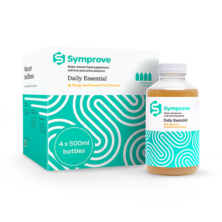 Symprove Daily Live & Active Bacteria Mango & Passion Fruit Flavour Water Based Food Supplement 4 x 500ml image 1