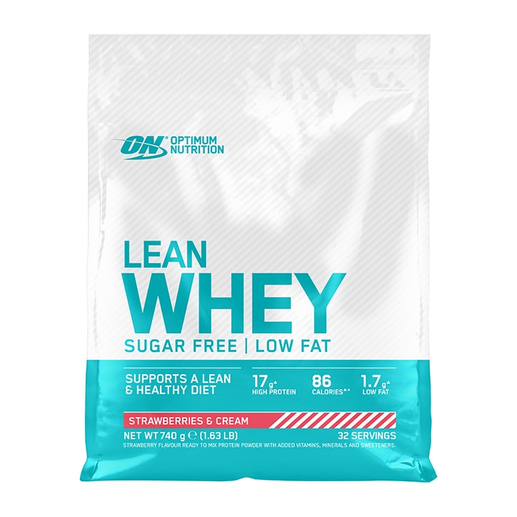 Optimum Nutrition Lean Whey Sugar Free Strawberries & Cream 740g image 1
