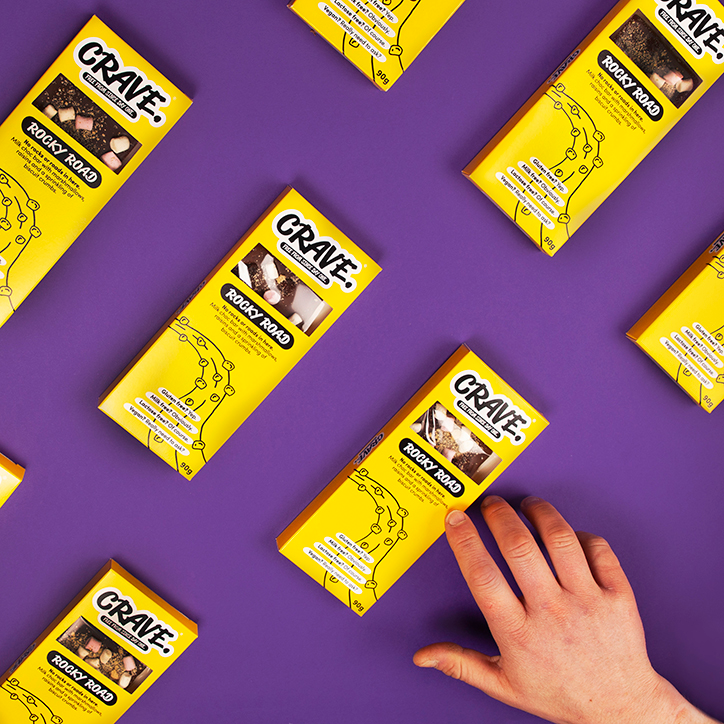 CRAVE Rocky Road Chocolate Bar 90g image 5
