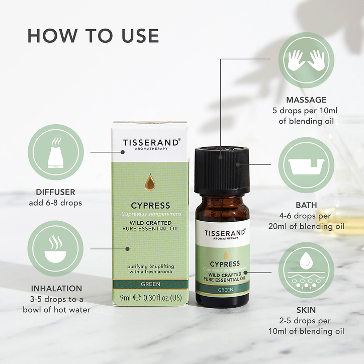 Tisserand Cypress Wild Crafted Pure Essential Oil 9ml image 4