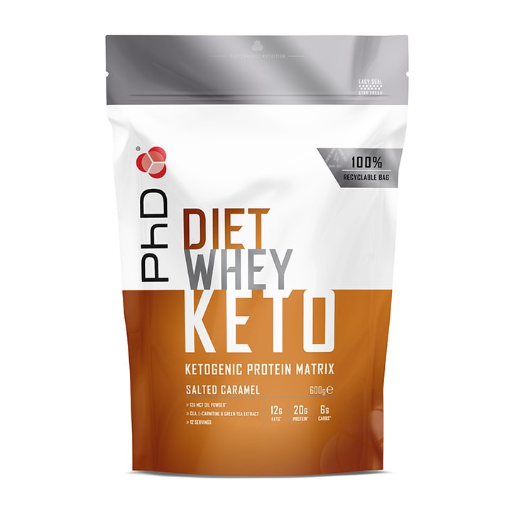 PhD Nutrition Diet Whey Keto Salted Caramel 600g