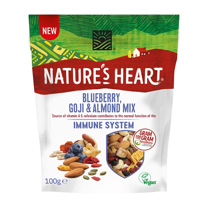 Nature's Heart Blueberry, Goji & Almond Immune System Mix 100g image 1