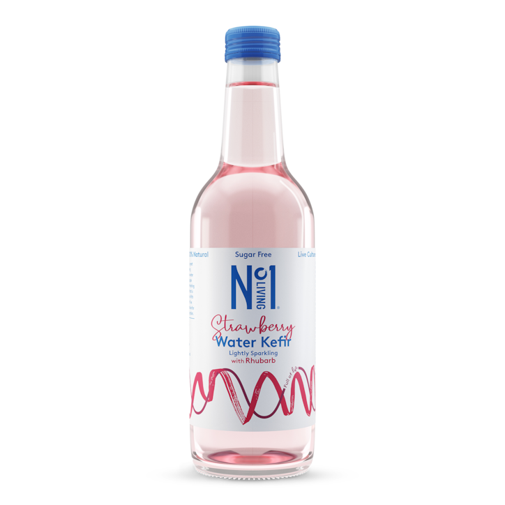 No.1 Living Water Kefir Strawberry with Rhubarb 330ml image 1