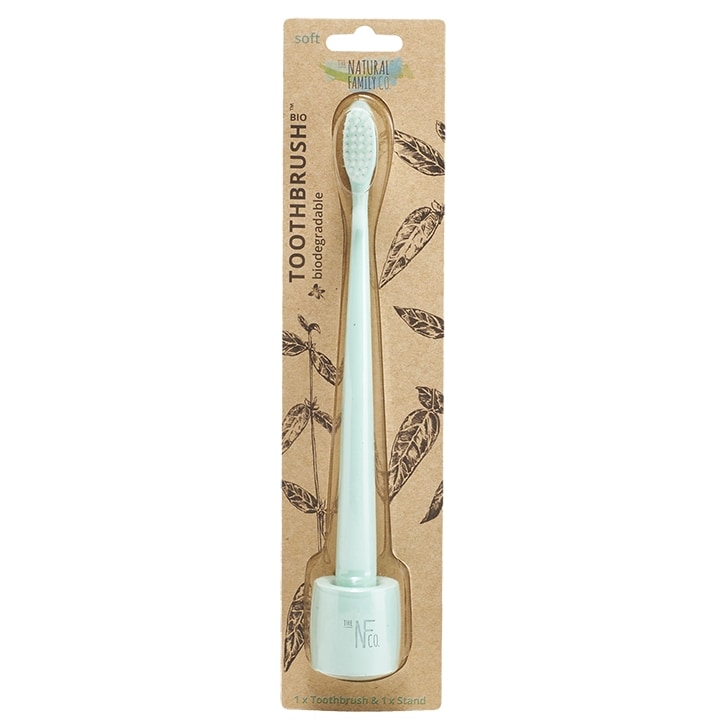 The Natural Family Co. Bio Toothbrush & Stand - Rivermint-1