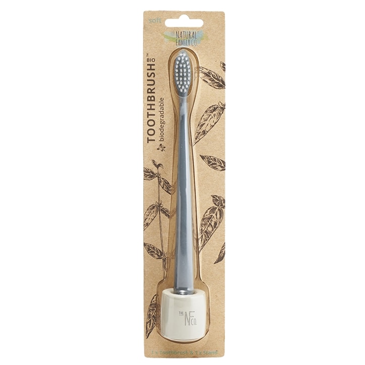 The Natural Family Co. Bio Toothbrush & Stand - Monsoon Mist-1