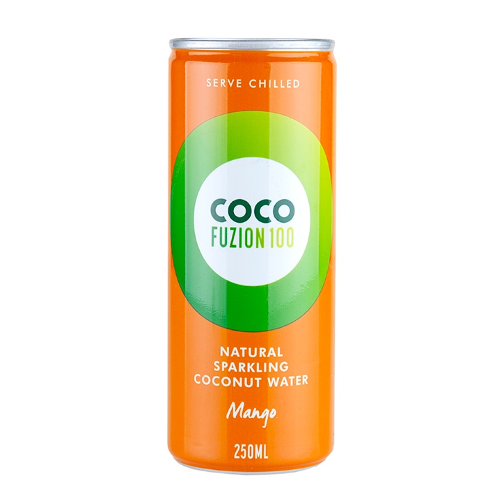 Coco Fuzion 100 Natural Sparkling Coconut Water Mango 250ml image 1