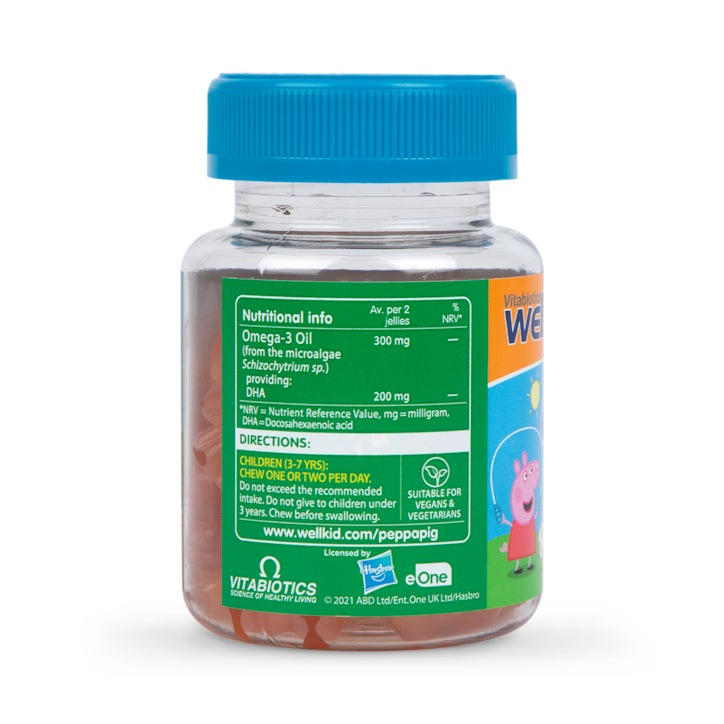 Vitabiotics Wellkid Peppa Pig Omega 3 Orange Flavour 30 Jellies image 3