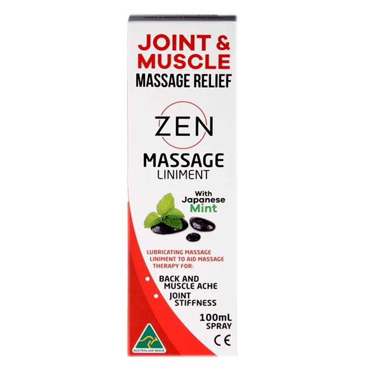 Zen Massage Liniment Joint & Muscle Relief Spray100ml Spray image 1