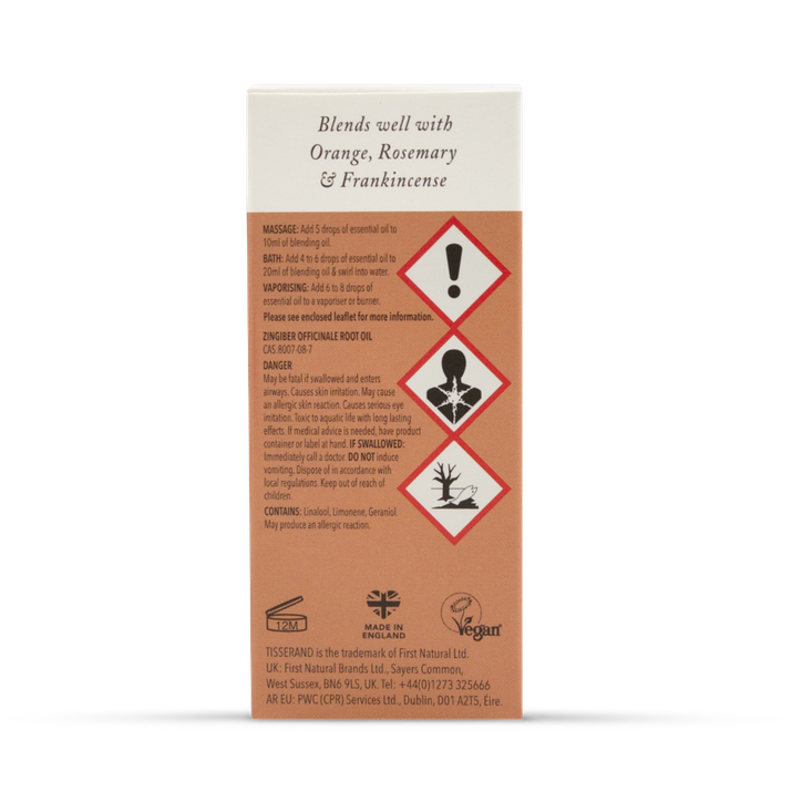 Tisserand Ginger Organic Pure Essential Oil 9ml image 2