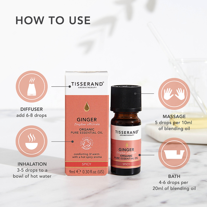 Tisserand Ginger Organic Pure Essential Oil 9ml image 4