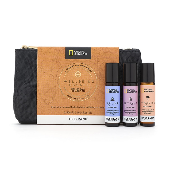 Tisserand National Geographic Wellbeing Escape Roller Ball Collection 3x 10ml-1