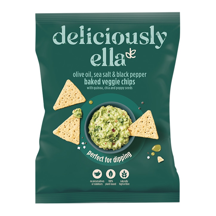 Deliciously Ella Olive, Sea Salt & Black Pepper Baked Veggie Chips 100g