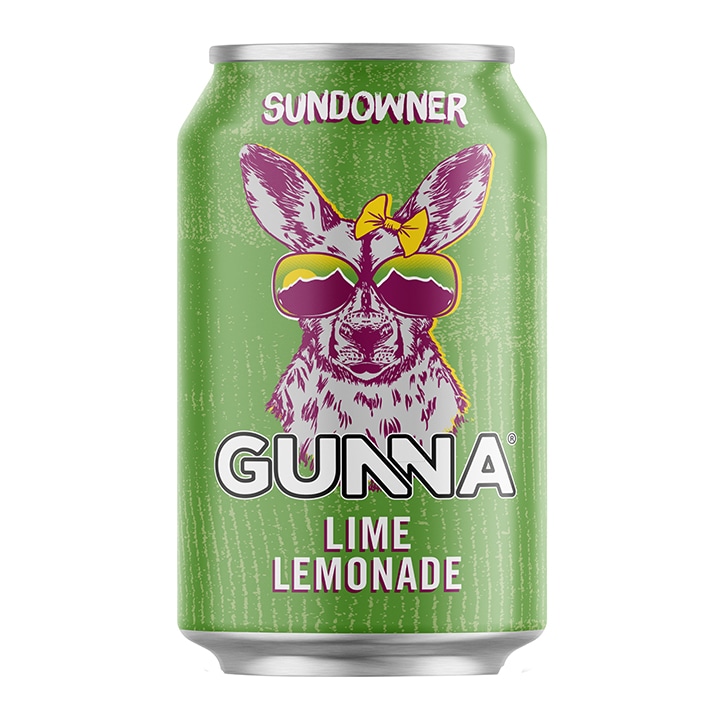 Gunna Sundowner Lemonade & Lime 330ml image 1