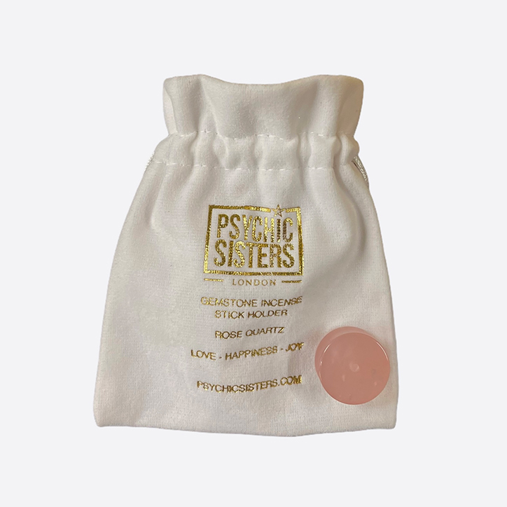 Psychic Sisters Rose Quartz Heart Incense Holder image 1