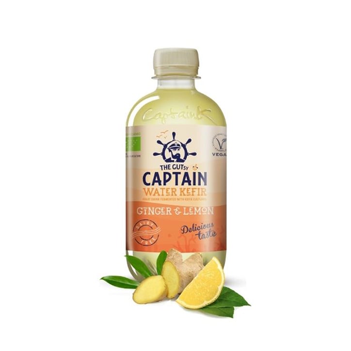 The GUTsy Captain Water Kefir Ginger Lemon 400ml image 2
