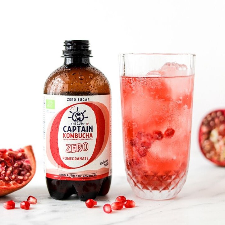 The GUTsy Captain Kombucha Zero Pomegranate 400ml image 3
