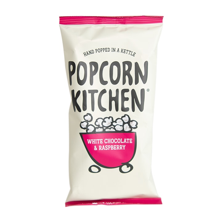 Popcorn Kitchen White Chocolate & Raspberry Popcorn Sharing Pack 100g image 1